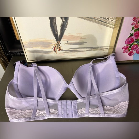 NWT Maidenform Push Up & In Underwire Plunge Bra 38C Lavender Style DM9900 - Picture 3 of 7